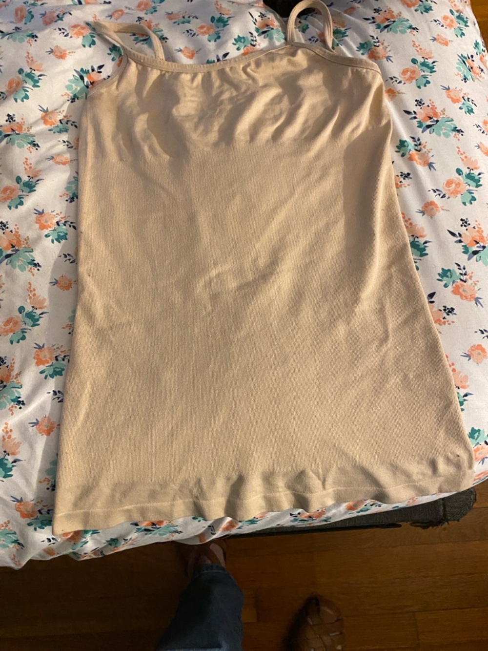 Women's Cream Spaghetti Strap top